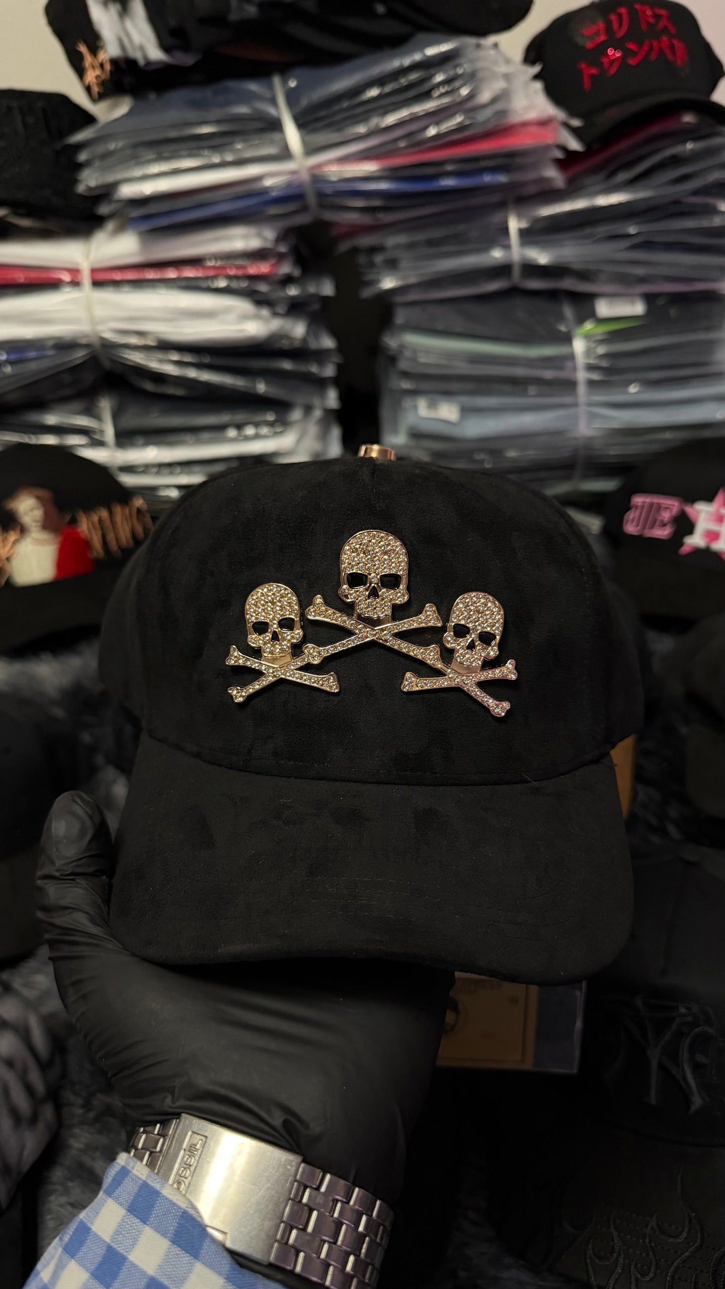 GORRA ROSE GOLD SKULL
