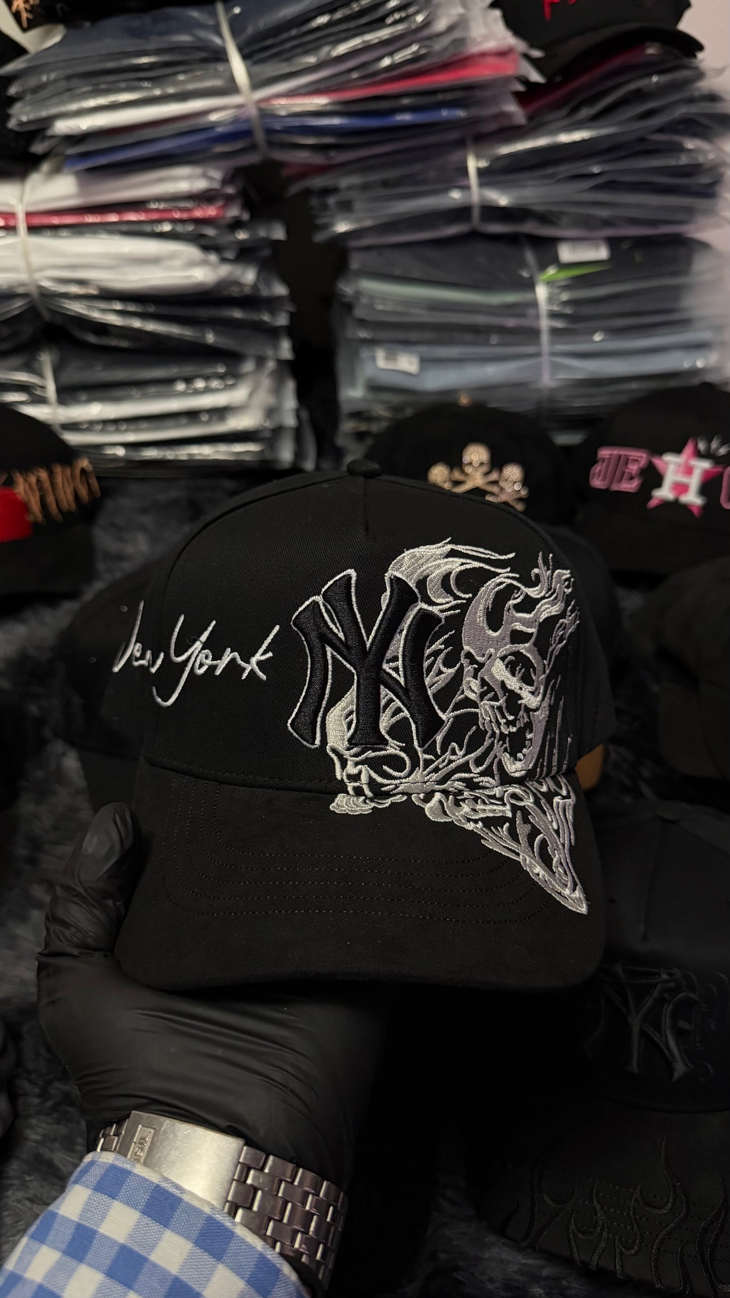 GORRA NEW YORK SKELETON